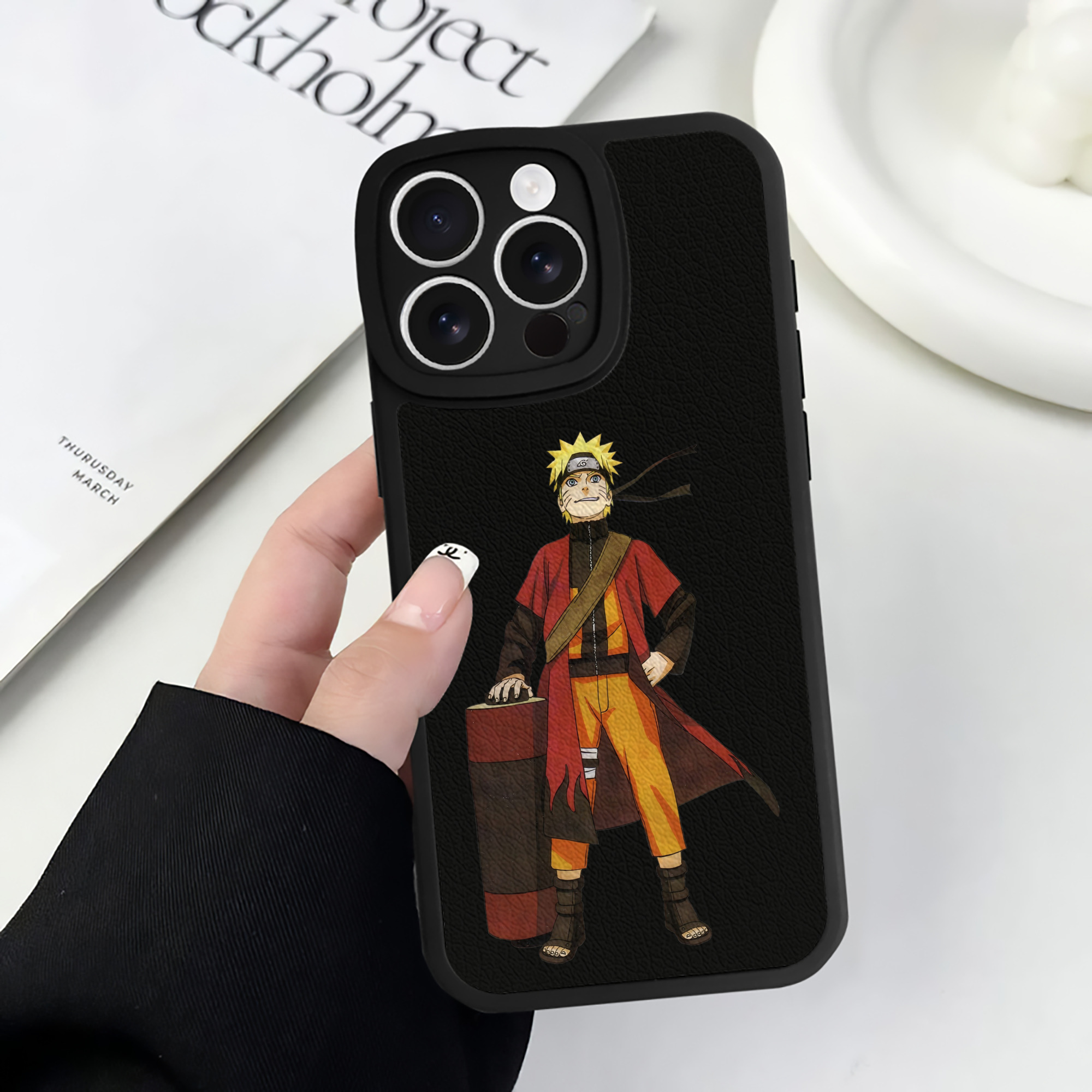 （画像用） NARUTO -ナルト- うずまき ナルト Uzumaki Naruto 【iPhone 16シリーズ対応】シリコンスマホケース（レザー調） 材質：シリコン